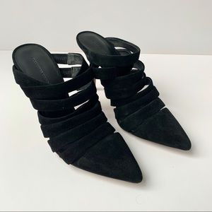 ALEXANDER WANG Britt strappy suede mules 39.5 8.5
